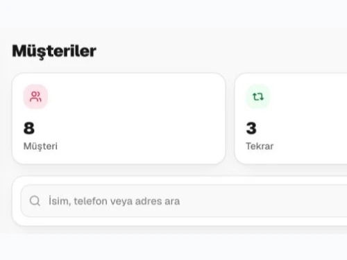 Demo Kebap yönetim panelindeki müşteri özeti